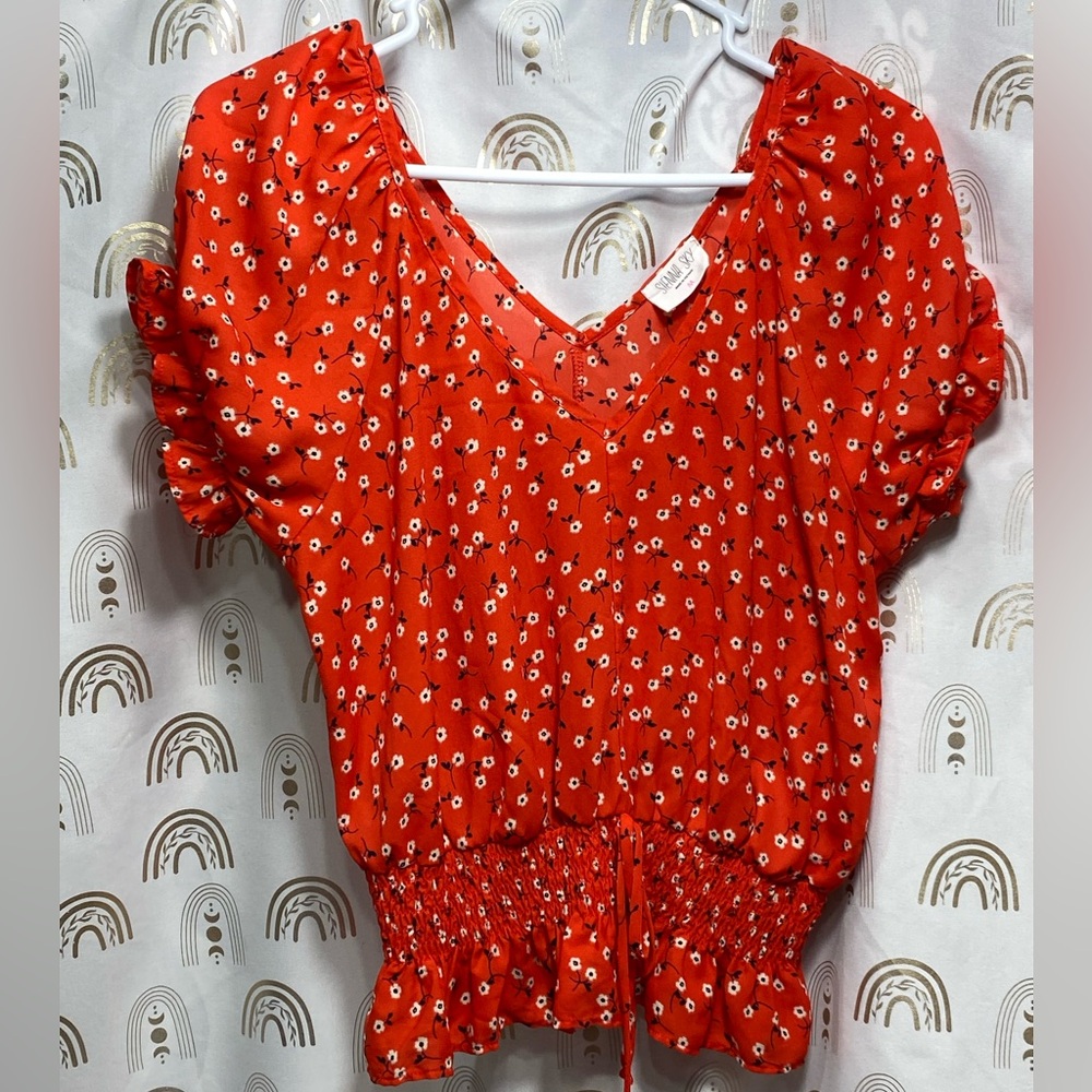 Sienna Sky Red Floral Blouse